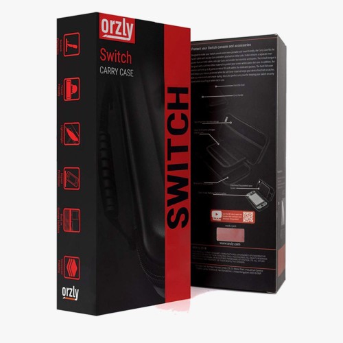 Orzly Carry Case Compatible with Nintendo Switch - Black 